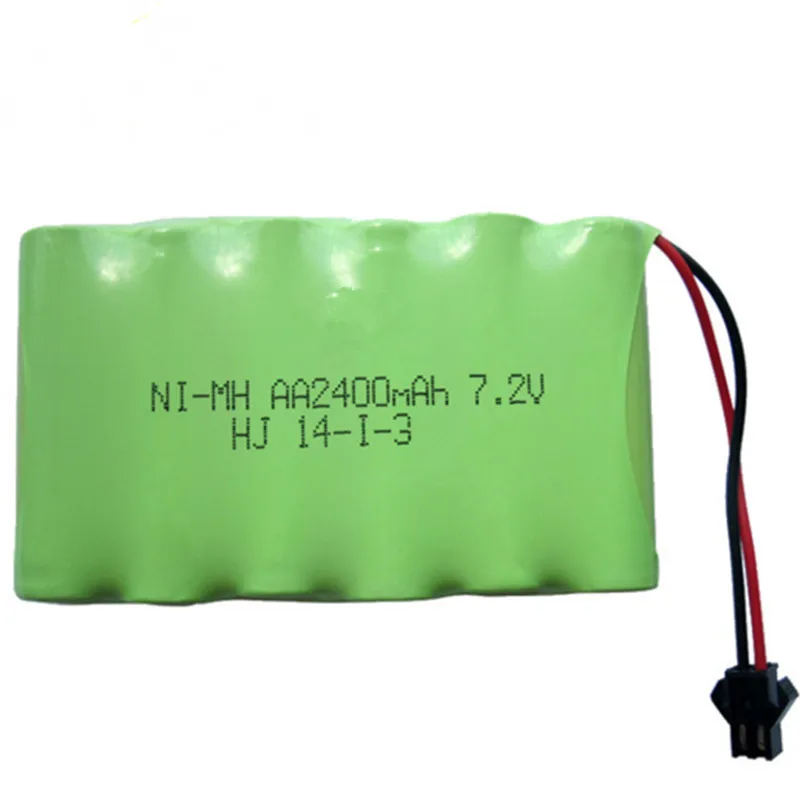 

2pack 2400mah 7.2v rechargeable pack battery nimh 7.2v / aa nimh battery ni-mh 7.2v for Remote control electric toy tool boat