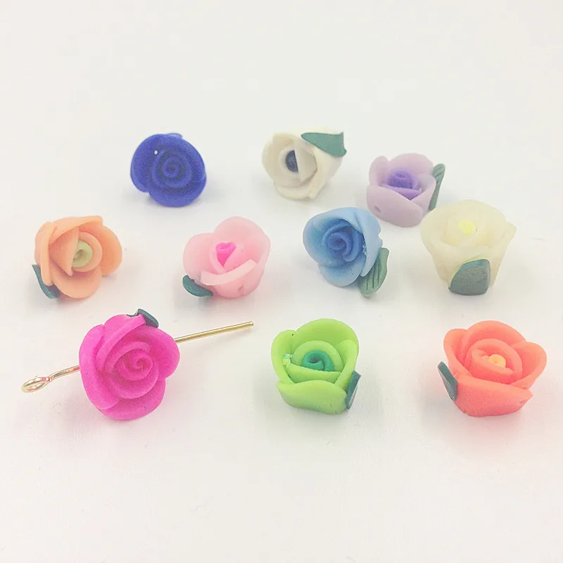 

12MM 80Pcs China Rose Colors Mandmade Clay Bead Loose Beads Jewelry Beads