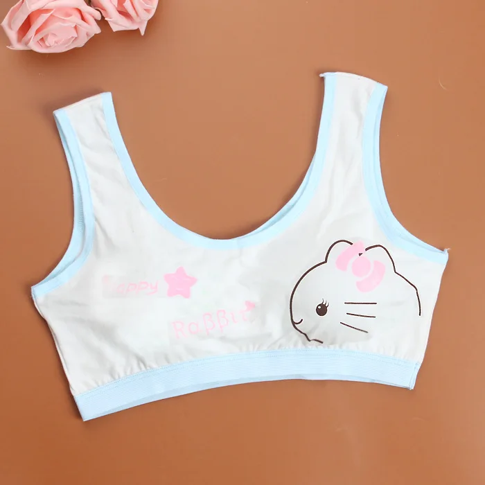 Бюстгальтер для девочек Жилет Нижнее белье студентов Однотонное нижнее