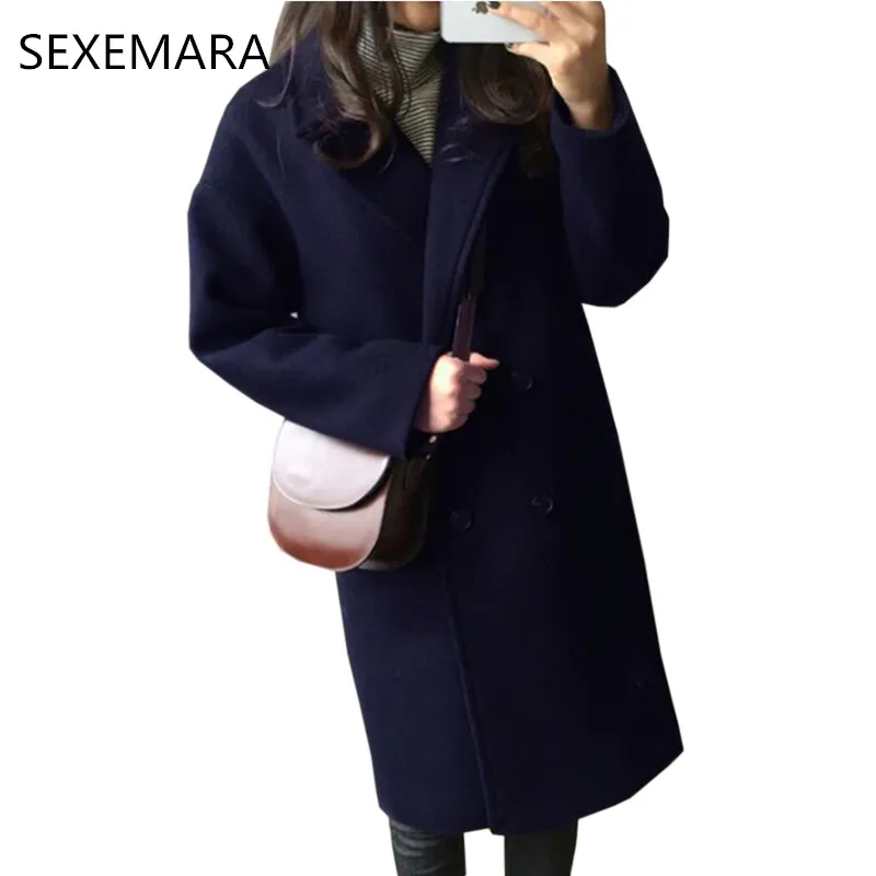 2018 женская осенняя и зимняя шерстяная Смешанная теплая длинная куртка для отдыха