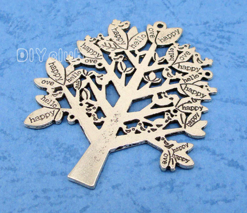 

8 шт., подвеска в виде дерева, с серебряным покрытием