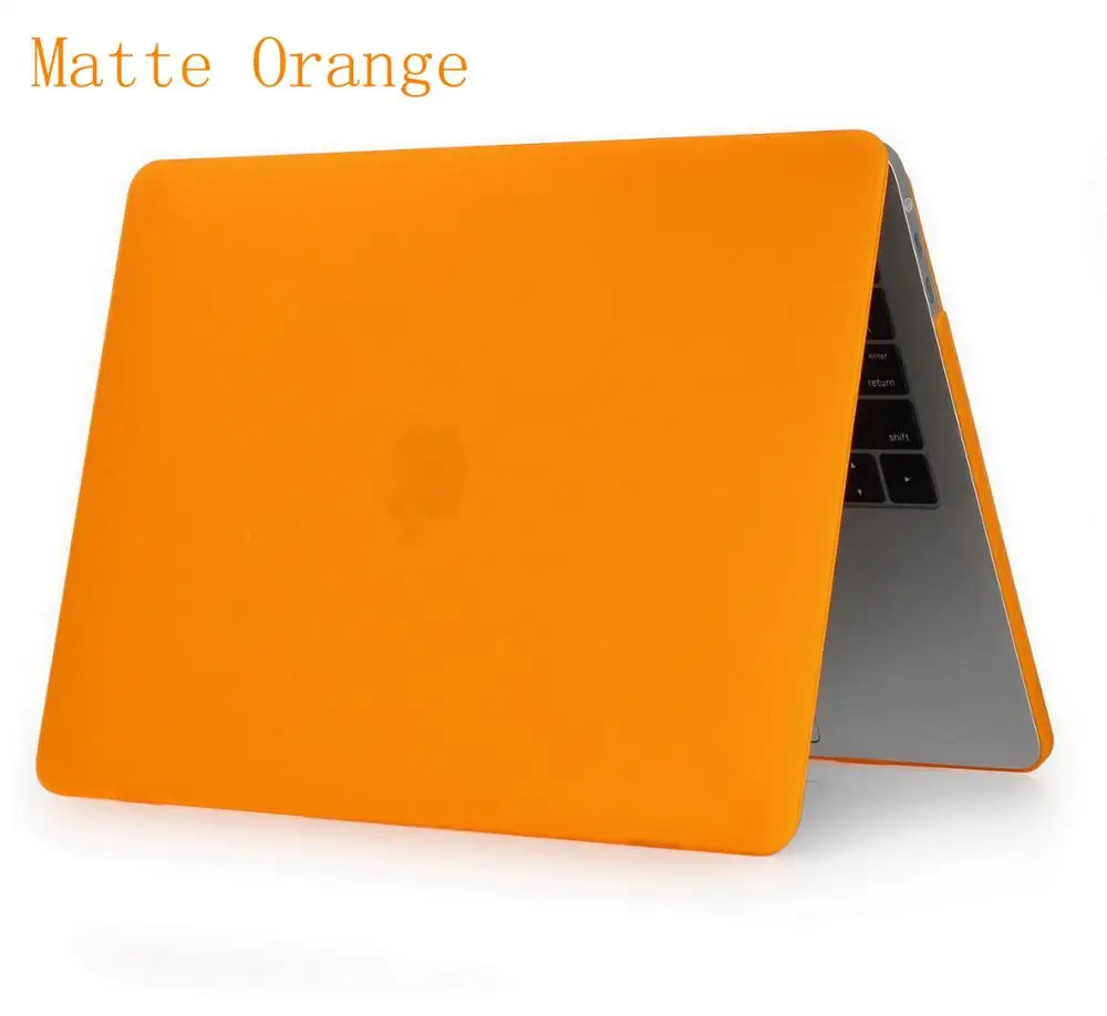 Matte Orange Кристальный \ матовый чехол для Apple Macbook Air Pro retina 11 12 13 15, для Mac book Air 13 A1466 air с сенсорной панелью A1932 - Цвет: Matte Orange
