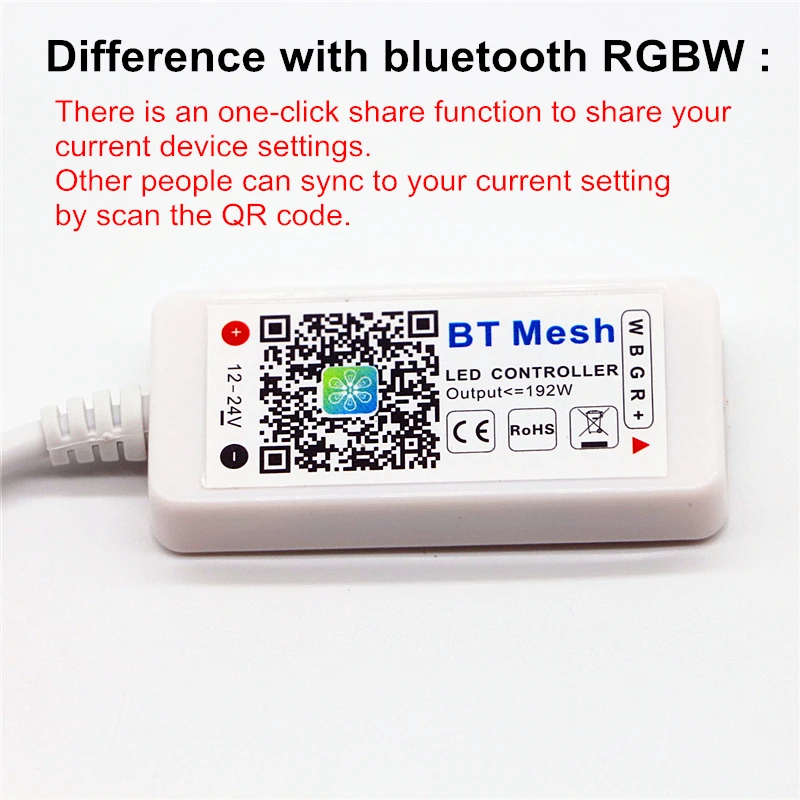 RGB светодиодный контроллер постоянного тока 12-24 В Макс. 192 Вт Мини Bluetooth 4,0 RGBW светодиодный контроллер er беспроводной iOS Android приложение управление для RGBW Светодиодная лента
