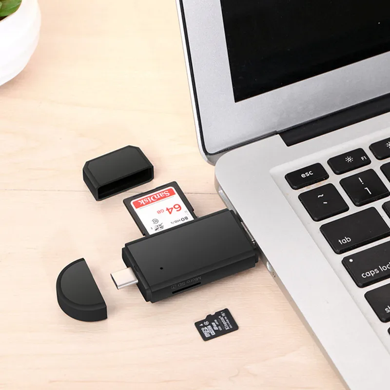 YC310 Mini 3 в 1 OTG кардридер для USB 2 0 Тип C высокая скорость Micro SD TF мобильного телефона