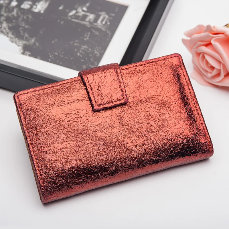Яркий кошелек из натуральной кожи для женщин в стиле ретро|genuine leather women wallet|leather