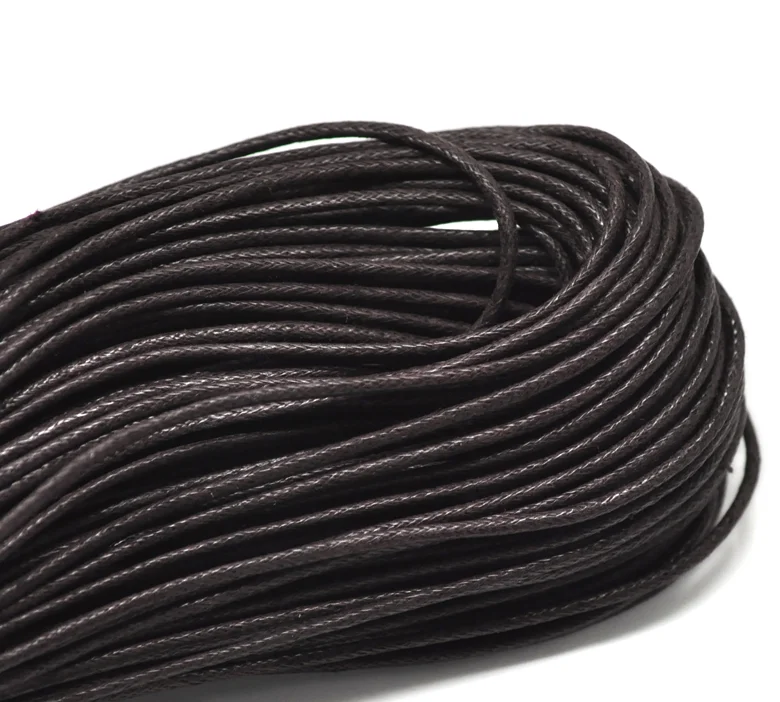 

DoreenBeads 80M(3149-7/8") Dark Coffee Waxed Cotton Cord 2mm for Bracelet/ Necklace (B20701), yiwu