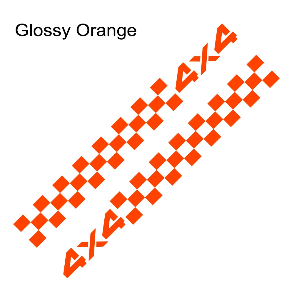 Glossy Orange 2 шт. автомобильные боковые юбки наклейки Авто DIY виниловая пленка стильные графические наклейки гоночный Спорт тюнинг для Suzuki Jimny автомобильные аксессуары - Название цвета: Glossy Orange