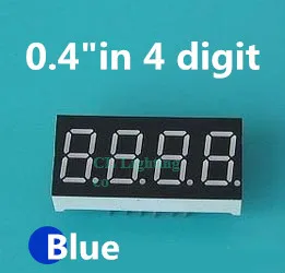 Синий 7 сегментный светодиодный дисплей 0 4 дюйма 1/2/3/4 бит общий катод цифровая