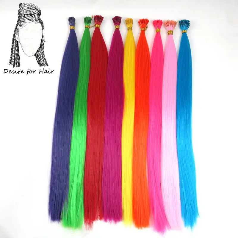 Пряди волос Desire for hair 100 прядей длина 22 дюйма 1 г яркие цвета термостойкие - Фото №1