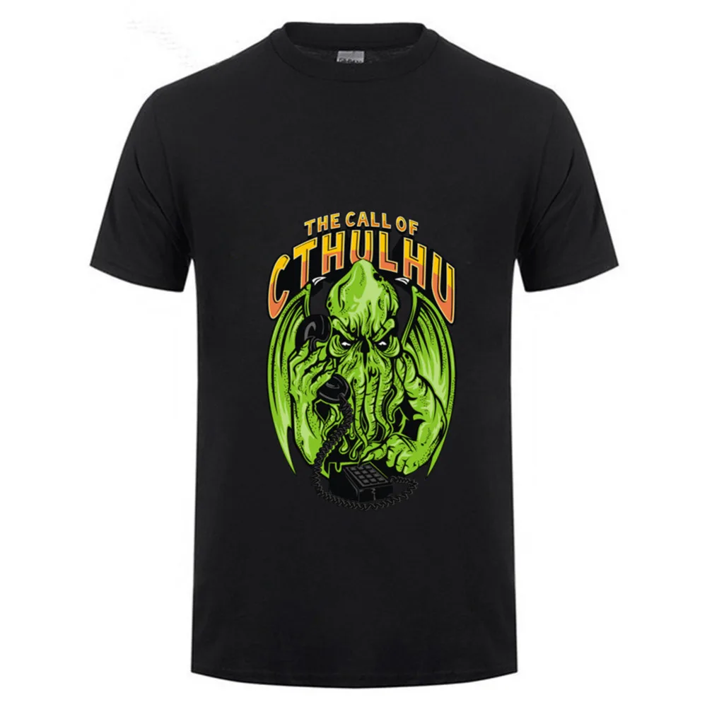 Крутая футболка с надписью The Call Of Wild Cthulhu Мужская забавная рукавом реглан в стиле