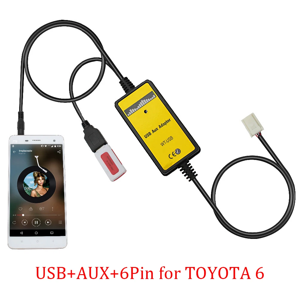 3 5 мм Интерфейс CD Changer автомобильное радио MP3 USB AUX адаптер для TOYOTA Corolla Camry Avensis RAV4
