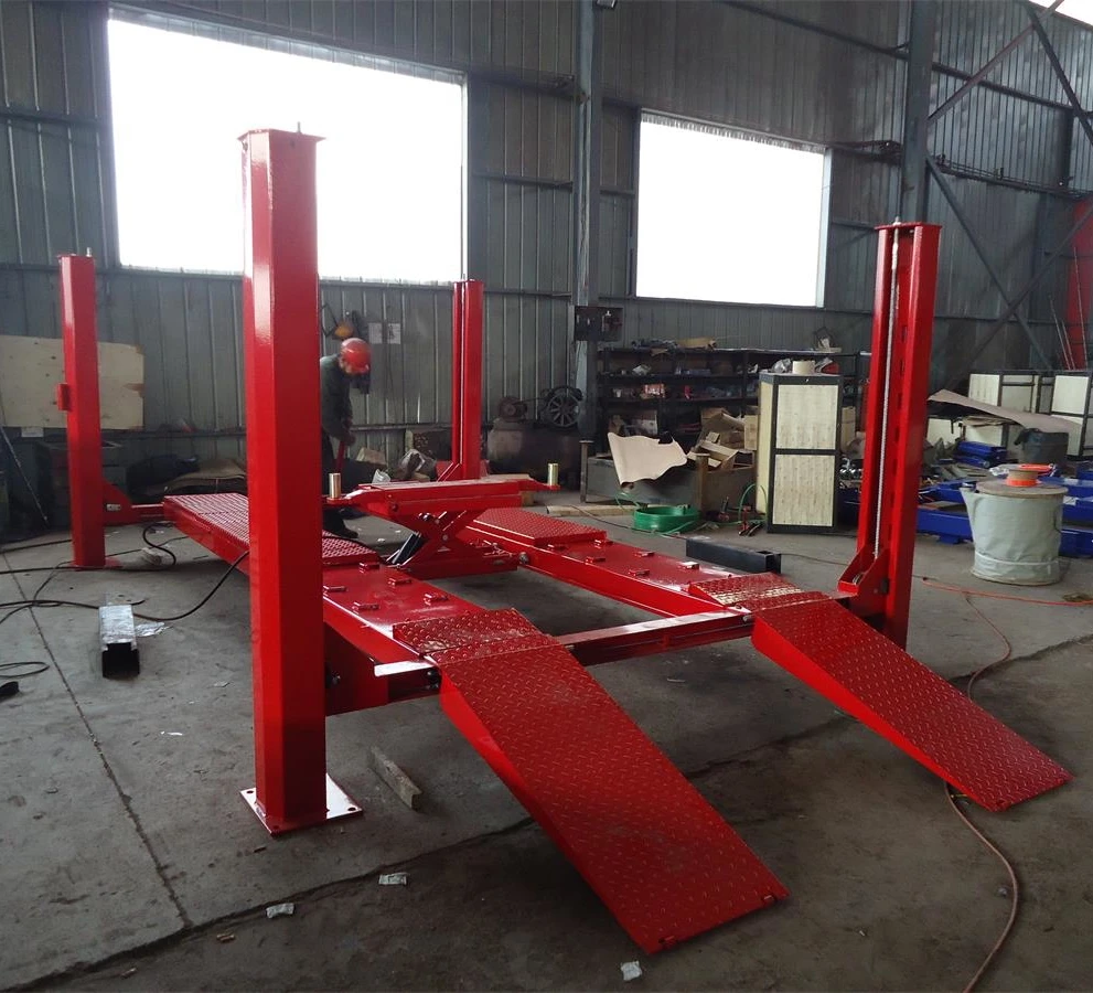 Manufacturer Supply Four Post Car Lift Can Be Used With Wheel Aligner 3500kg Second Jack 2 tons red/Blue/Grey |