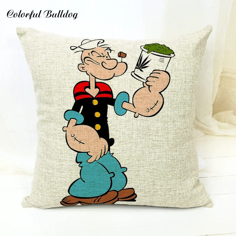 Наволочка с принтом из мультфильма анимация Popeye Ariver Pluto Spinach Letters домашняя спальня диван офис открытый автомобиль Декор белье Travesseiro - Цвет: 10