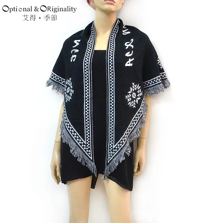 Элегантных Женщин Письмо шарф Зимний Высококачественной Трикотажной Толстые