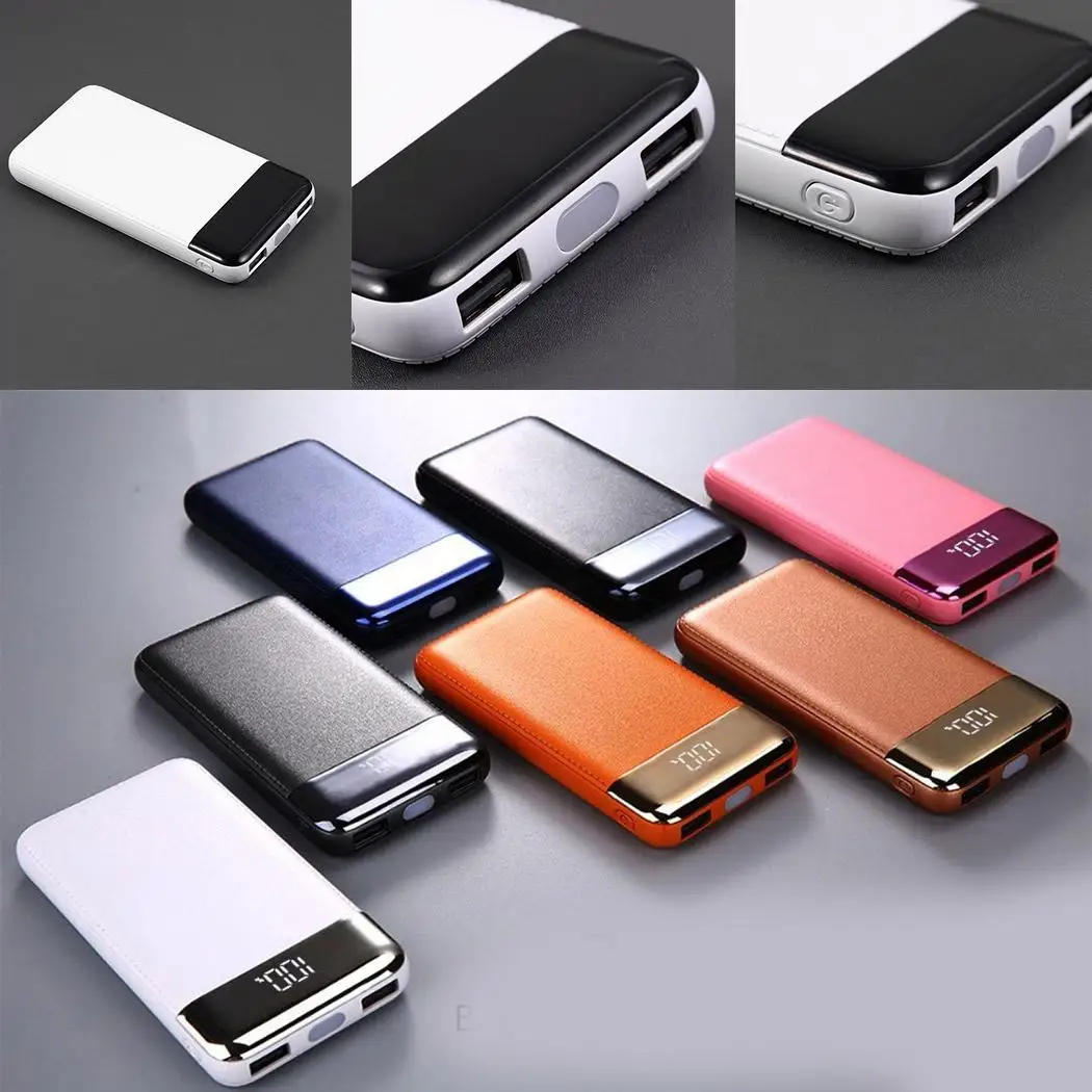 Портативный внешний аккумулятор 8000 мАч с цифровым дисплеем двойной USB зарядное