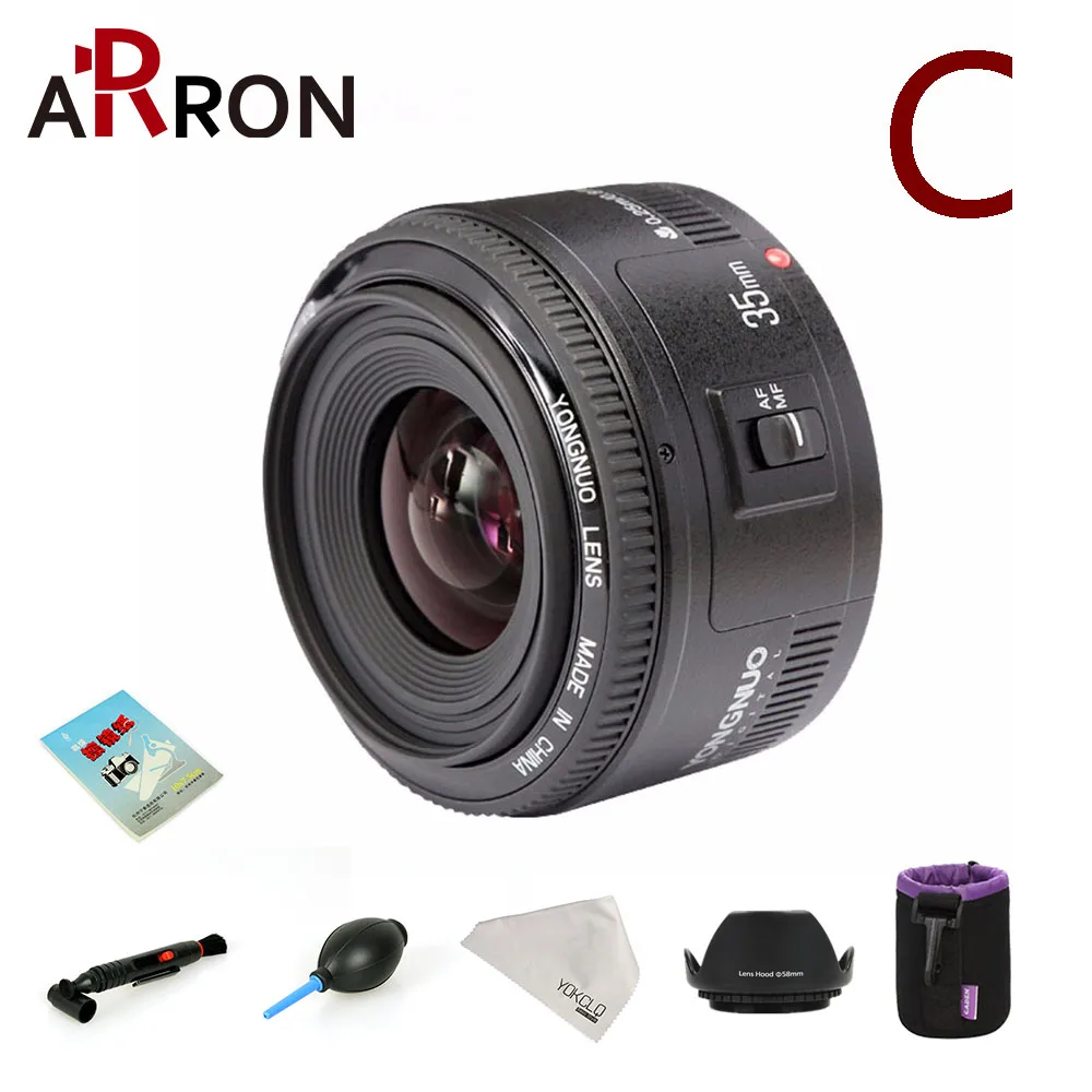 Новый объектив Yongnuo YN35mm F2 с широкоугольным фиксированным объективом dslr для nikon D7100