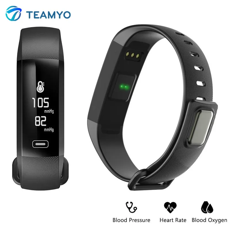 Teamyo смарт браслет M2 кровяное давление часы монитор сердечного ритма фитнес