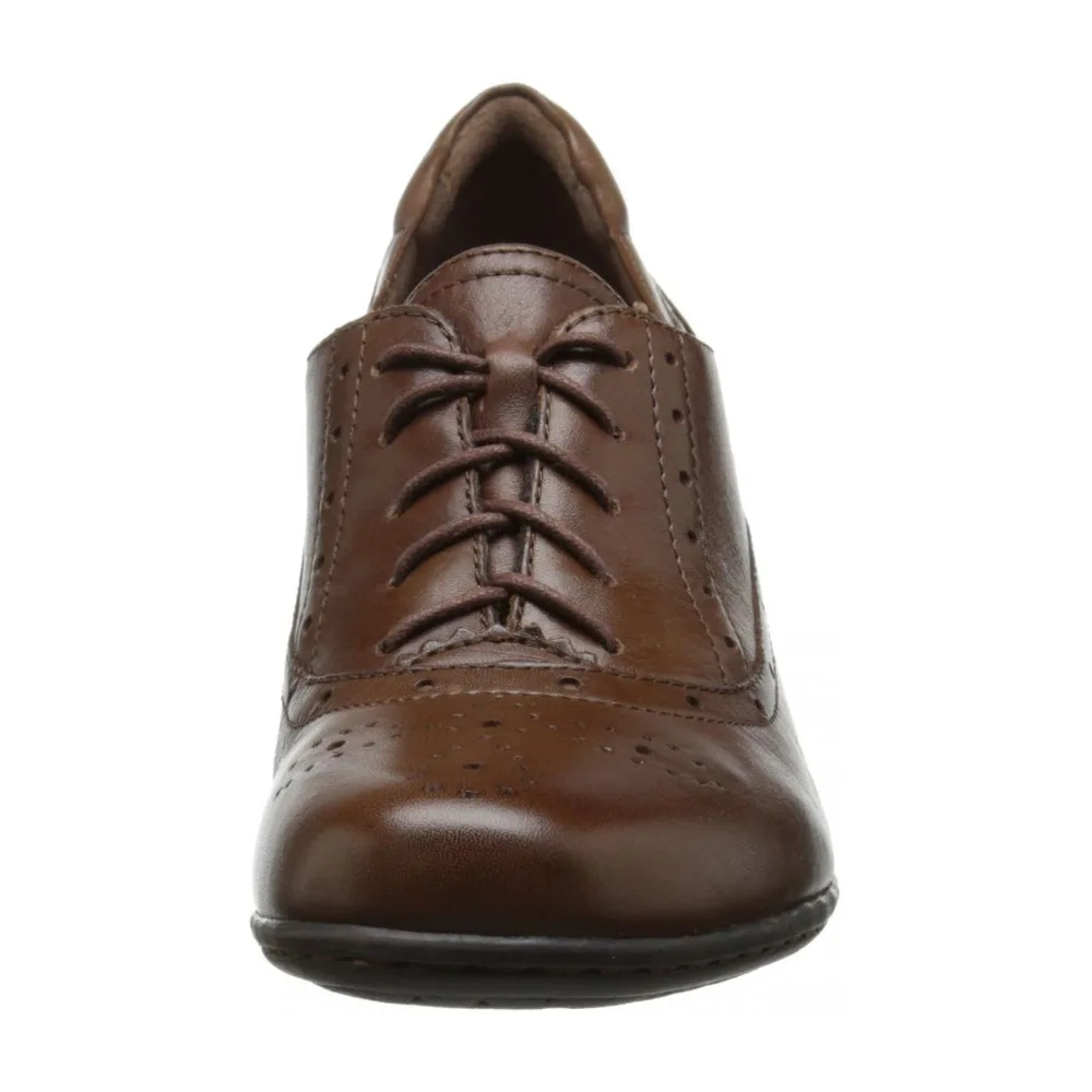 Murah Sepatu Wanita Sepatu Pump Wanita Coklat Padat Med Persegi Heels Bulat Toe Lace-Up Cross-Tied Kasual Basic Fashion Leisure 2021