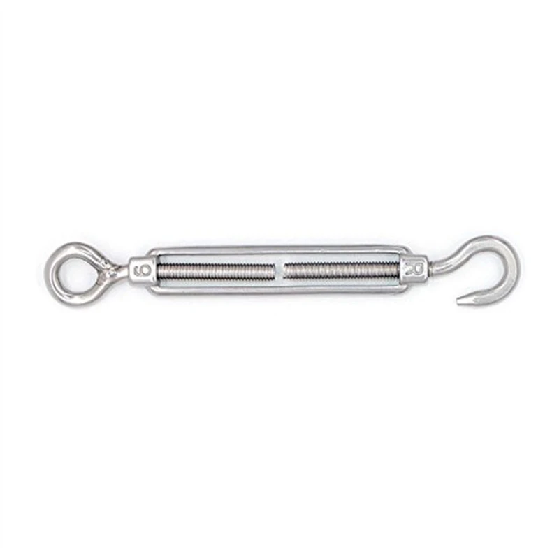5 pcs M6 Stainless Steel Hook &amp Eye Turnbuckle Wire RopeTension Spring/Screw/Safety Buckle |