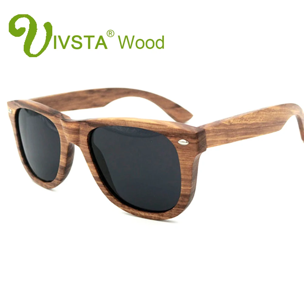 

IVSTA Real Zebra Wood Sunglasses Wood Frame Sunglasses Men Polarized Lenses Polaroid Women Handmade Wholesale Custom Logo OEM