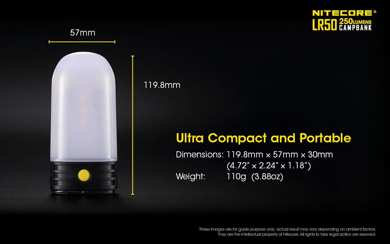 3 в 1 NITECORE LR50 Campbank как внешний аккумулятор+ походный фонарь+ зарядное устройство