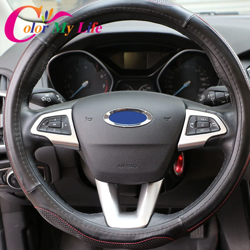 Цветная наклейка на рулевое колесо для Ford Ecosport 2017 2018|ford chrome parts|stickers forstickers cover |