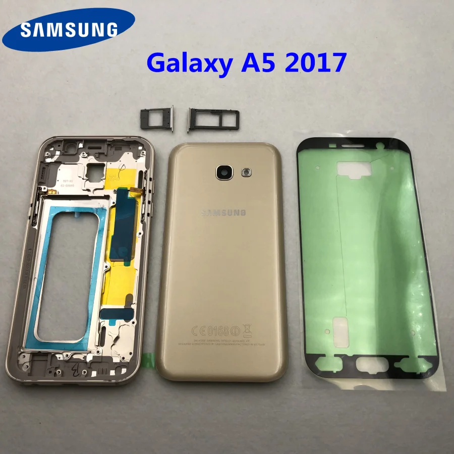 Для Samsung Galaxy A3 A5 A7 2017 A320 A520 A720 Оригинальный чехол с полным корпусом задняя крышка