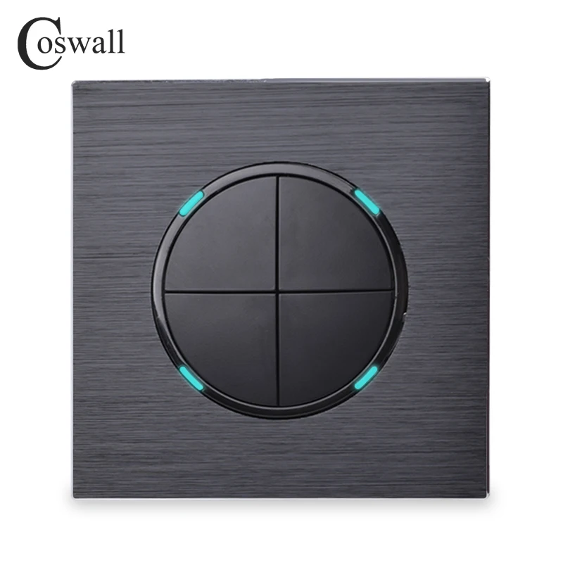 Coswall 4 банды 1 способ случайный щелчок вкл/выкл настенный светильник с