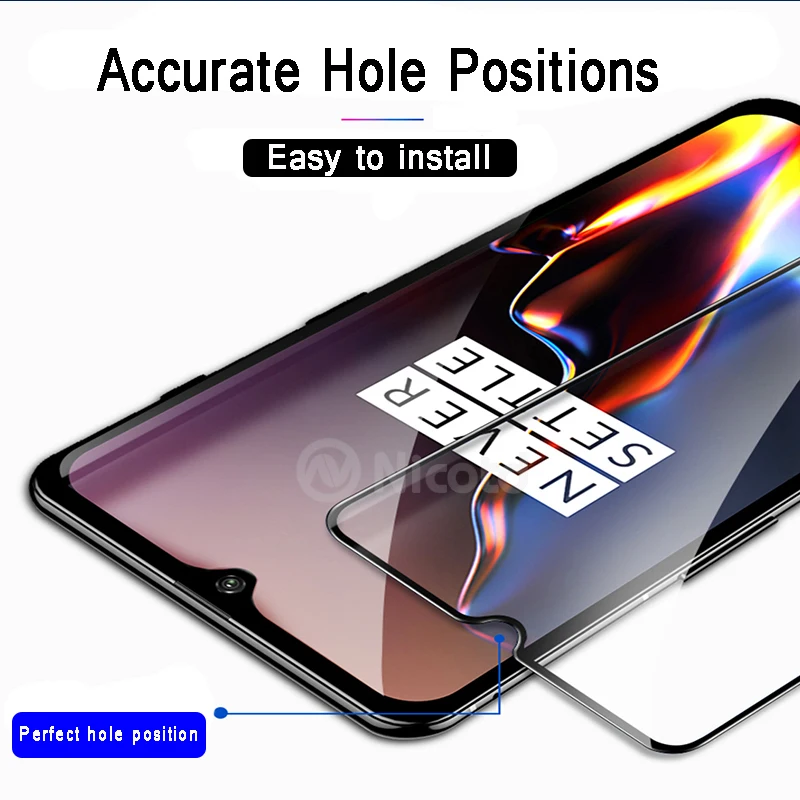 Для Oneplus 5T 5 защита для экрана 5D полное покрытие круглый край на One Plus 6 T закаленное