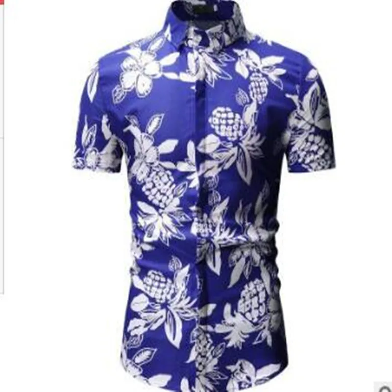 

19 years new high-end brand men's casual fashion multi-color shirt casual sports short sleeve fashion cotton shirt