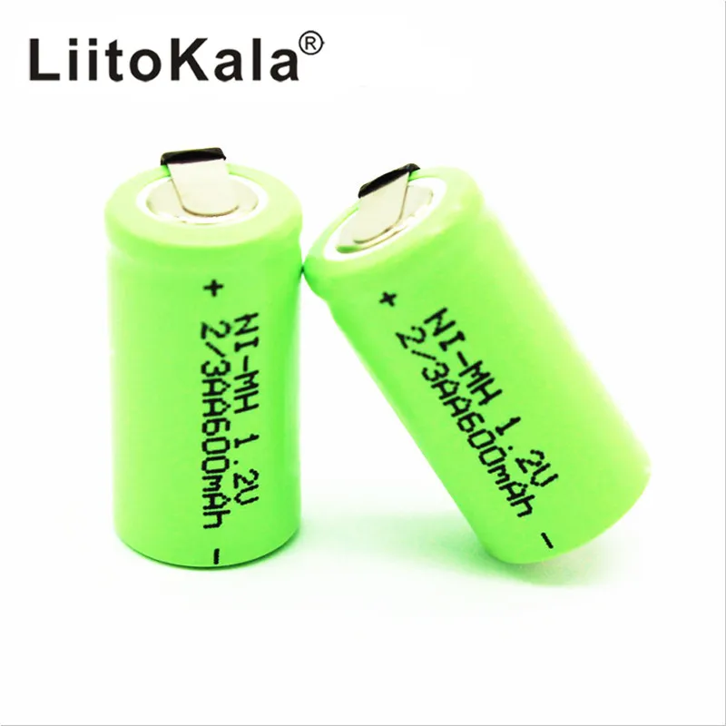 LiitoKala 2/3AA Ni-MH аккумулятор AA 1 2 В 600 мАч аккумуляторная батарея с Pins | Электроника