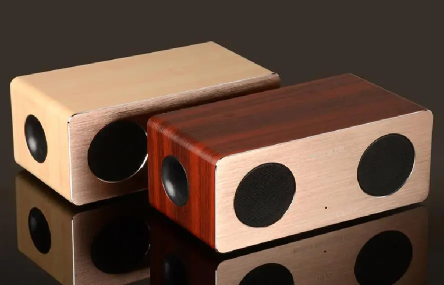 Ретро деревянные Bluetooth Динамик Беспроводной 3D двойной громко s Поддержка TF Карта