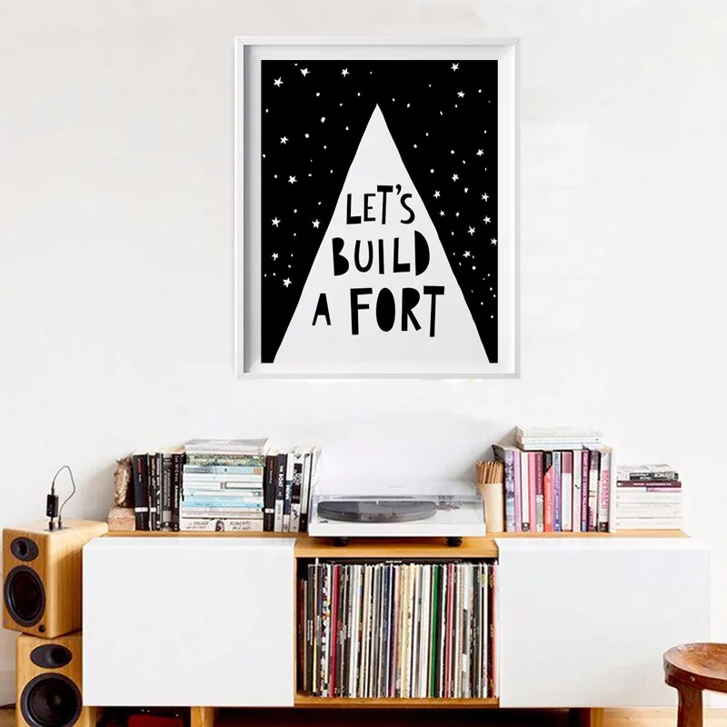 Детское настенное искусство распечатка цитата построение форта цифровое