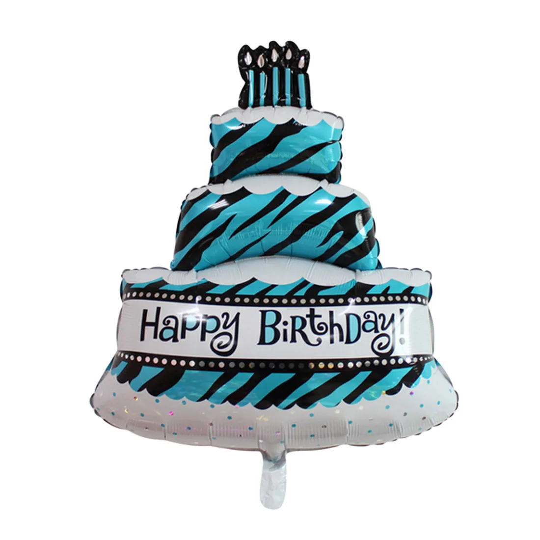 happy birthday Decor 1pcs/lot 100*69cm Three layers Birthday cake balloons aluminum foil ballon printed balloon | Дом и сад