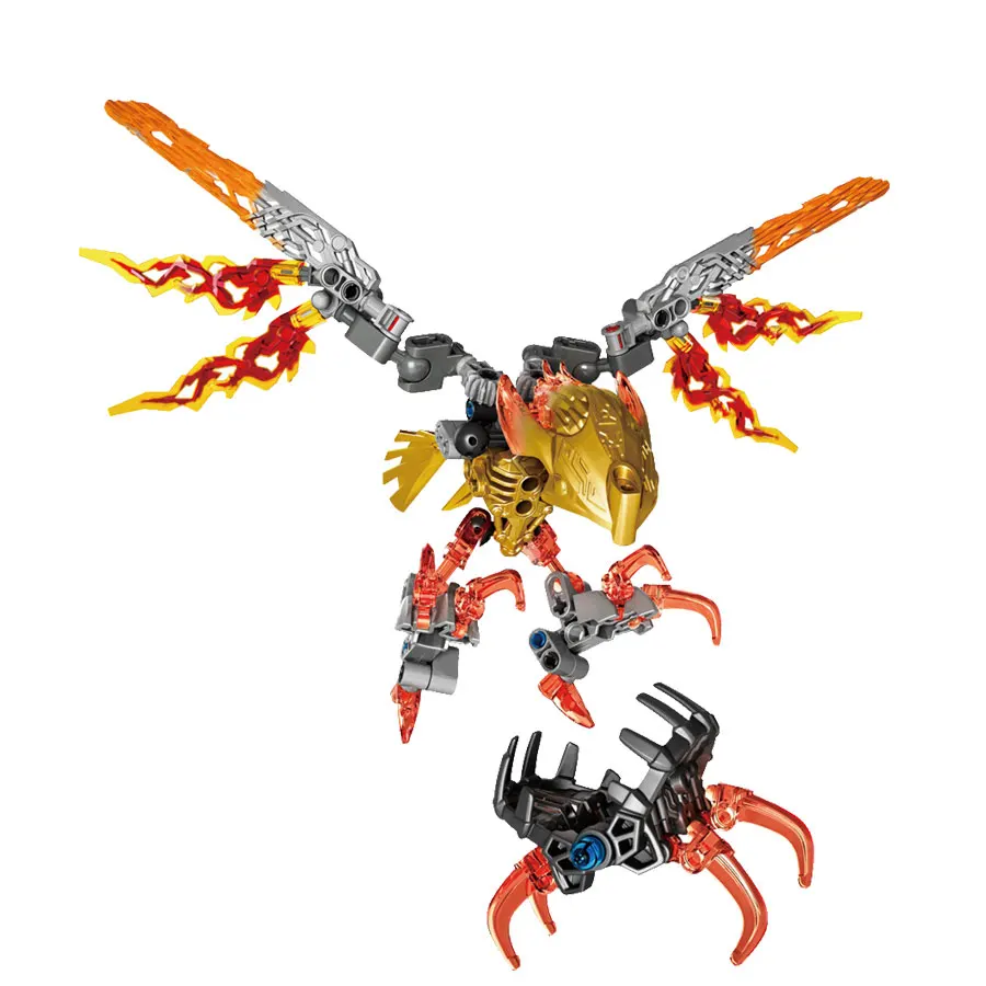Reedcall 77 шт Bionicle Ikir Creature of Fire 71303 игрушка совместимая с Legoings строительные игрушки |