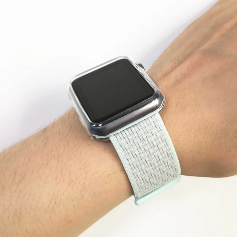 Нейлоновый спортивный бесшовный ремешок для наручных часов iwatch, 4 цвета, в полоску, легкий мягкий сплетенный ремешок для наручных часов Apple Watch 4 серии 3/2/1 38 мм 42 мм 40 мм 44 мм
