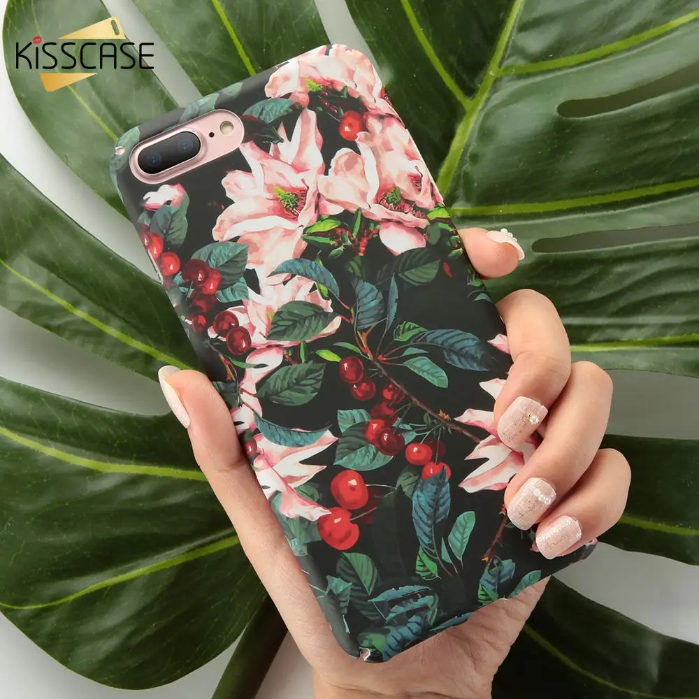 KISSCASE тропические листья чехол для iPhone 7 8 MAX Fundas XR 6s plus Plus Capa XS Coque |