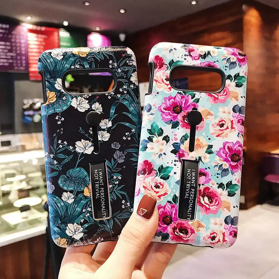 Чехол для Galaxy S10E модный силиконовый чехол Samsung S10 Plus чехол-подставка с цветами и