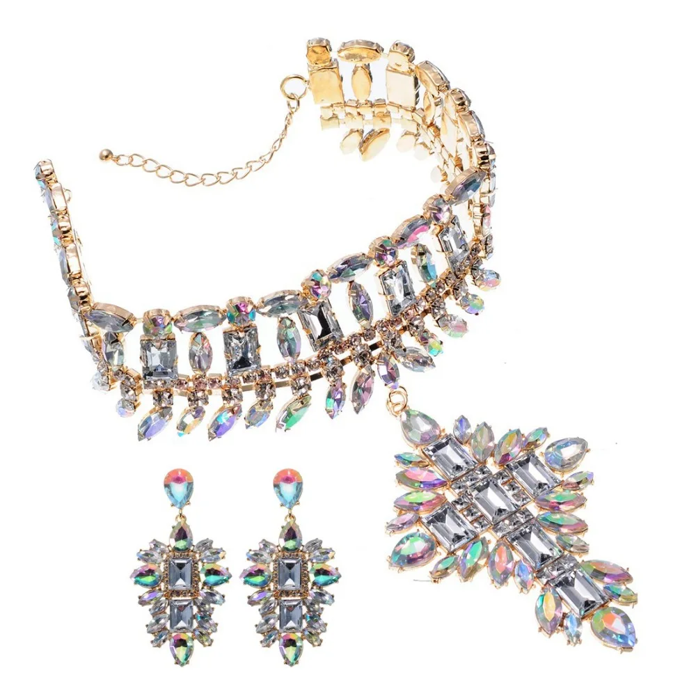 Комплект из колье и серёг 6 цветов|wedding jewelry sets|jewelry setsjewelry wedding set |