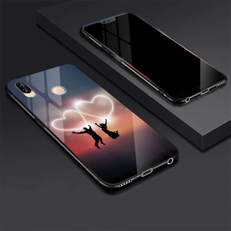 Роскошный чехол из закаленного стекла для Xiaomi Mi 8 A2 Redmi 6 6A S2 задняя крышка с