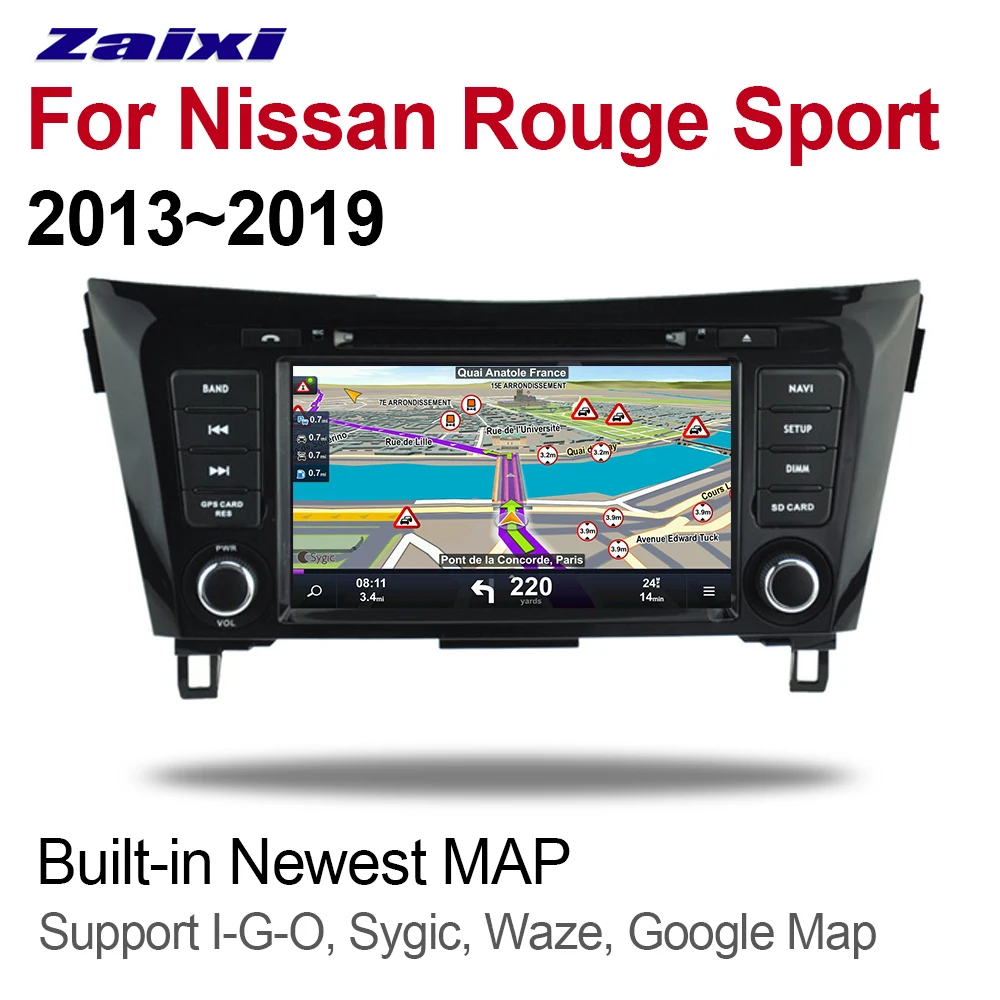 ZaiXi 2 Din Автомобильный мультимедийный плеер Android 9 авто радио для Nissan Rouge Sport 2013 ~ 2019