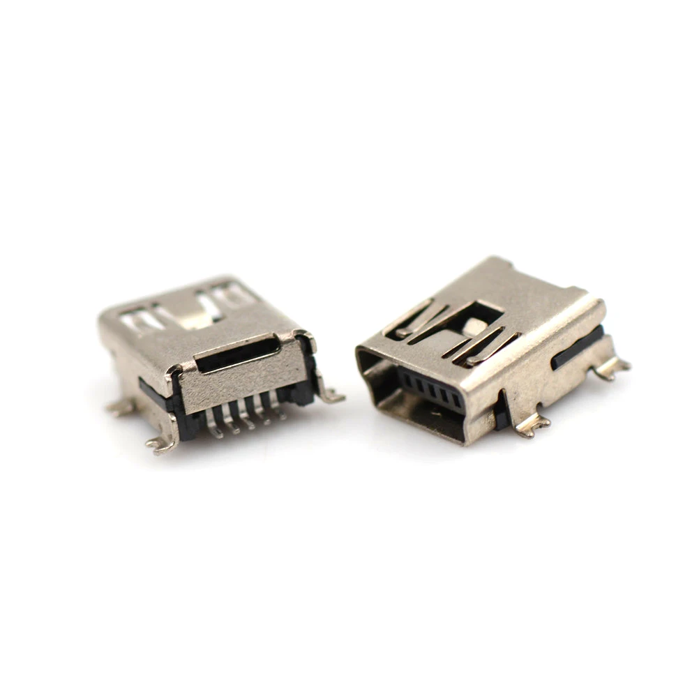 10 шт./лот 5pin мини USB разъем Seat Jack Usb Четыре ножки 5P вставки Plate Mini