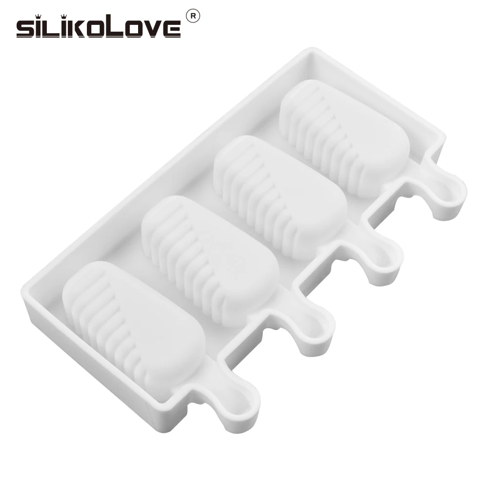 

SILIKOLOVE Silicone Freezer Ice Cream Mold Mini Frozen Popsicle Molds Reusable Lolly Moulds with Sticks