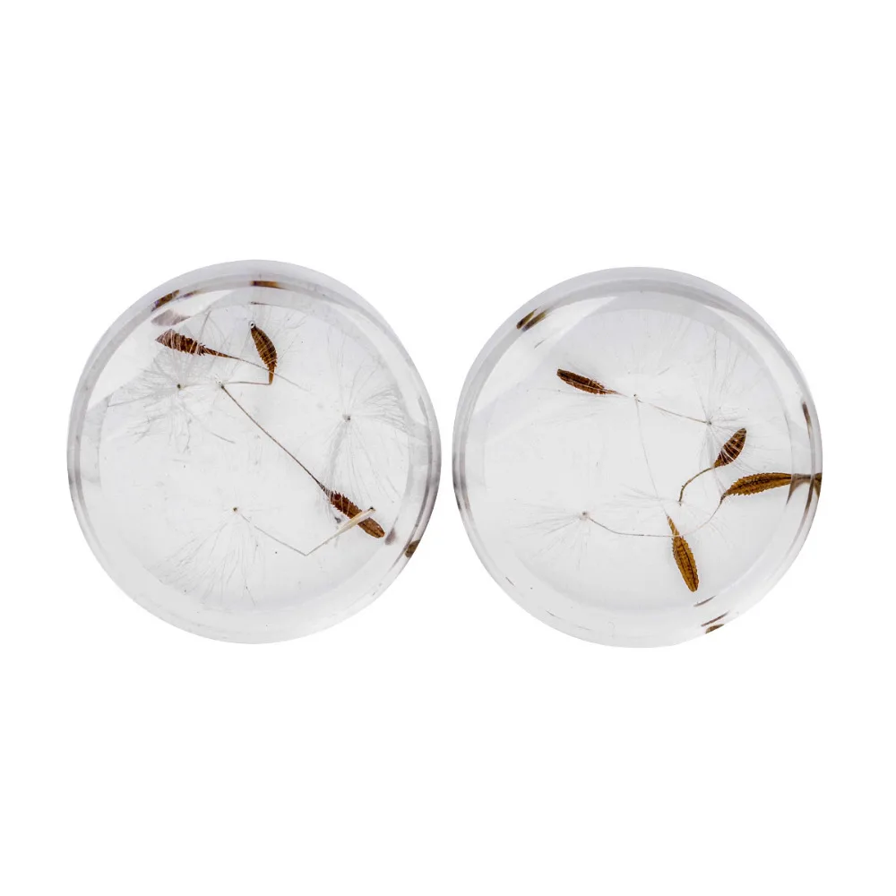 1 пара натуральный Одуванчик туннели из смолы камень беруши ушные расширитель