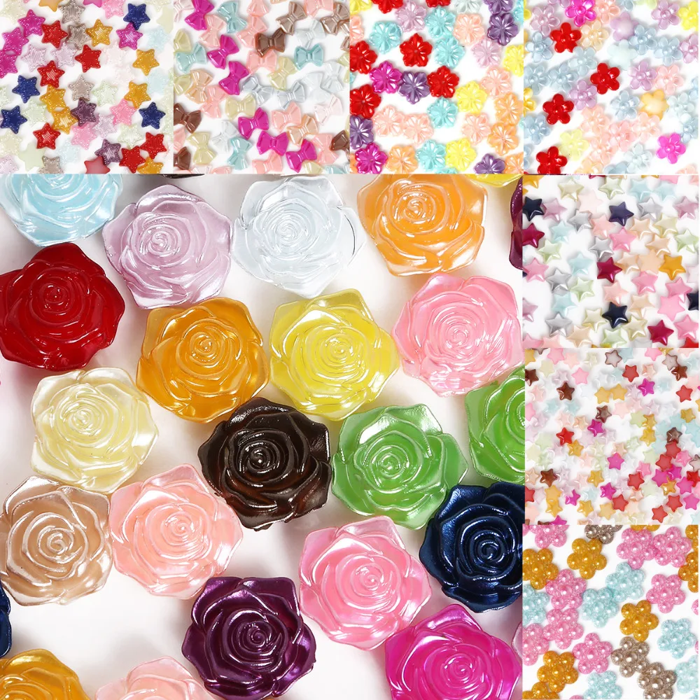 20-200pcs Pick Size Random Mixed Approx 100pcs/bag ABS Imitation Pearl Beads Plastic For DIY Jewelry Craft Decoration | Дом и сад