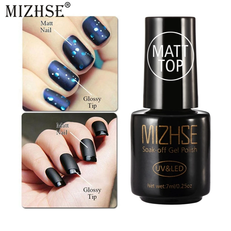 MIZHSE верхнее Базовое покрытие для нейл-арта, Перманентная эмаль, матовое верхнее покрытие, гель-лаки, замочить, лак для ногтей для УФ-и светодиодной лампы, грунтовка, все для дизайна ногтей