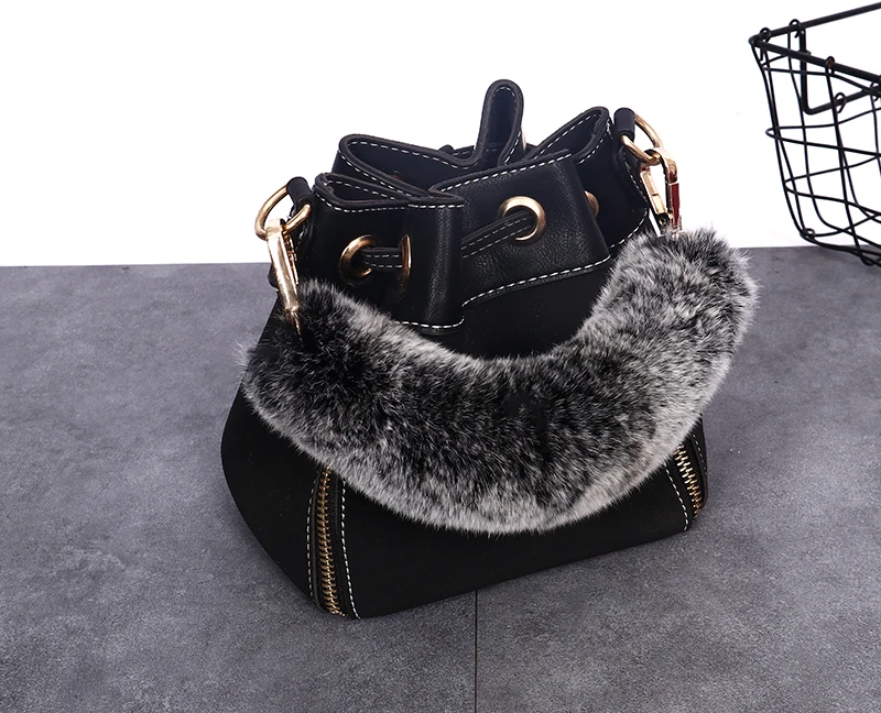 Luxury Rabbit Hair Bag Strap Women Color Plush Belts Female Handbag Casual Accessories Purse Detachable Brand Straps | Багаж и сумки