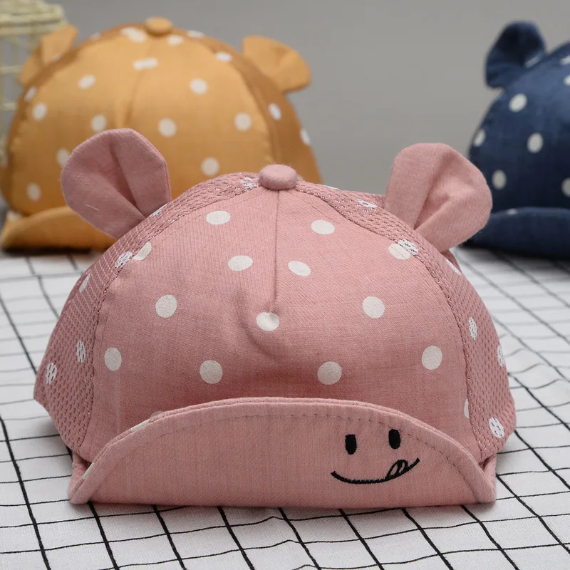 Детские шапки в горошек новинка 2017 года летние для мальчиков и девочек