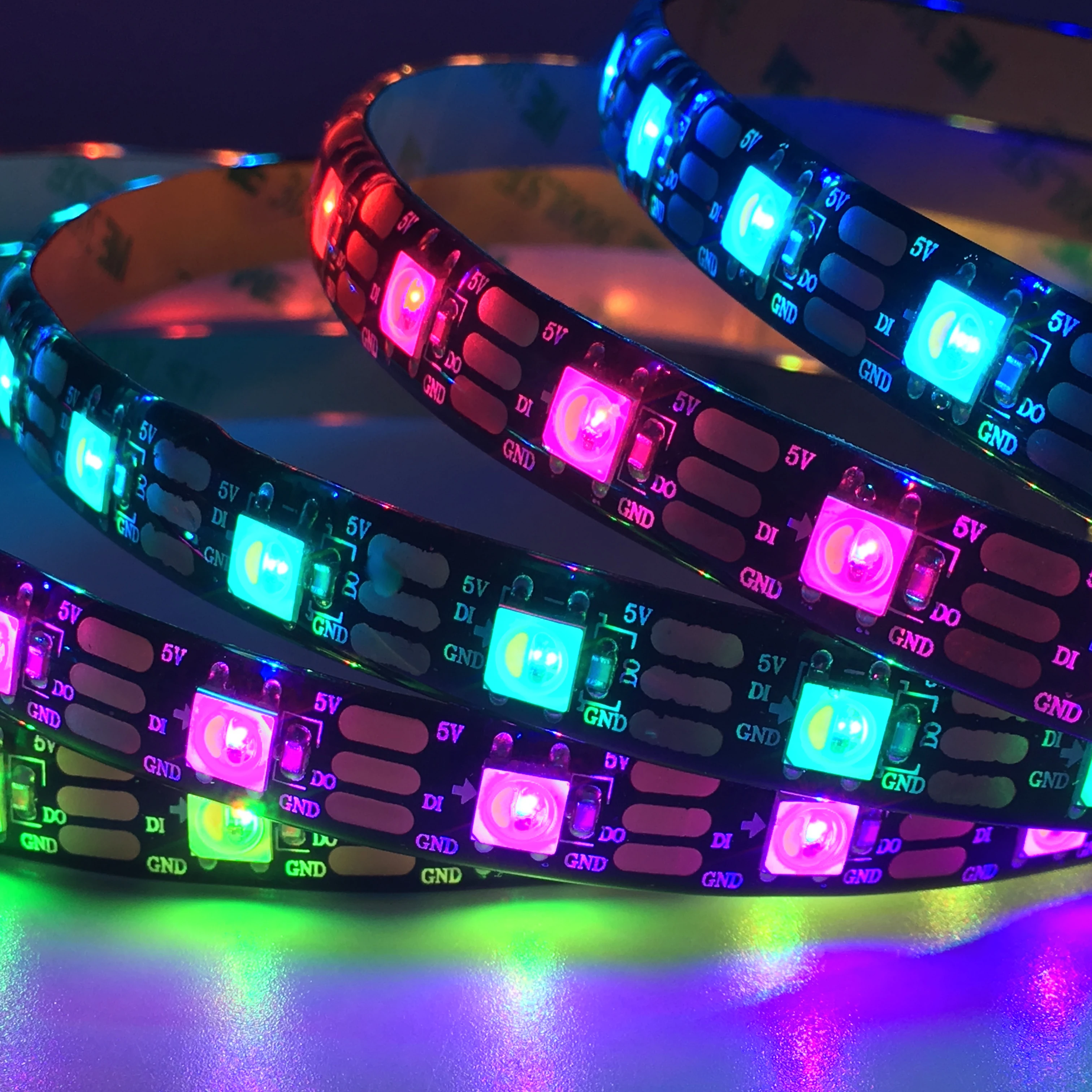 

SK6812 RGBW Led Strip Light Tape SP301E Syn Signal Programmable Pixel RGB LED Controller DC5V Led Transformer Kit