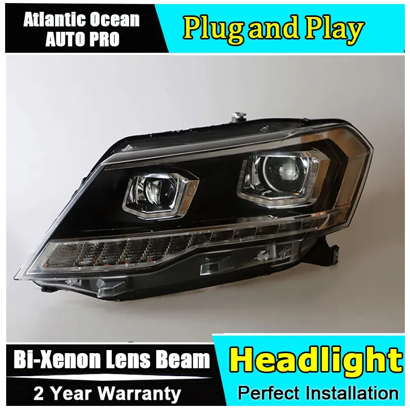 Автозапчасти Стиль светодиодный налобный фонарь для VW santana фар 2017 drl H7